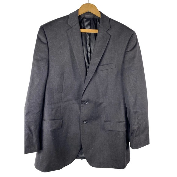 Calvin Klein Suit Jacket Blazer Sport Coat Black 100% Wool 40R 40 Regular Mens - Picture 2 of 6